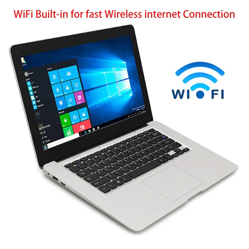 GMOLO 14" Netbook – Intel Celeron N3350, 4/6GB RAM, up to 256GB SSD, Wi-Fi, Windows 10