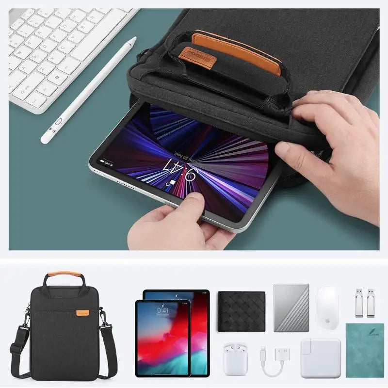 NIDOO Laptop Bag Sleeve – MacBook Air/Pro 13 M1, iPad Pro 12.9, Waterproof Shoulder Briefcase