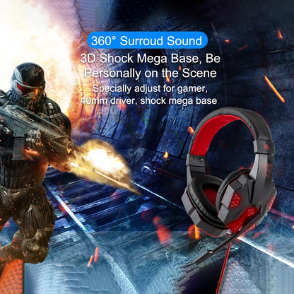 LED Gaming Headset with Microphone – Wired, Bass Stereo for PC, PS4, PS5 & Xbox
