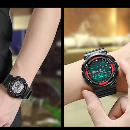 Men's Military Digital LED Sport Watch – Large Screen, Waterproof, Luminous Outdoor Wristwatch