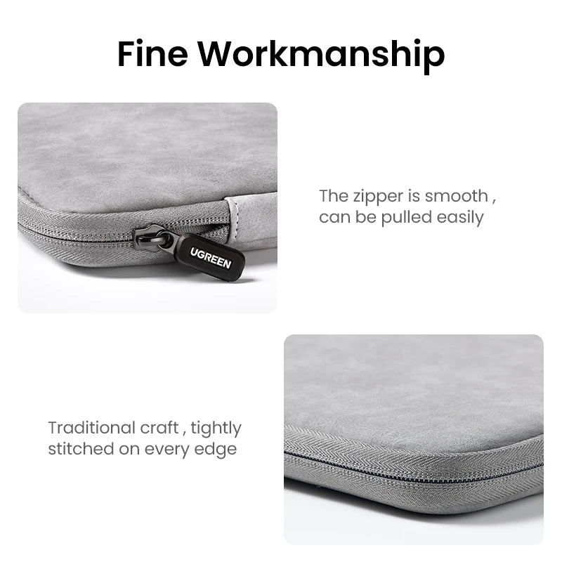 UGREEN Laptop Sleeve Bag 13.9" / 14.9" – Waterproof PU Case for MacBook, iPad, Lenovo, HP