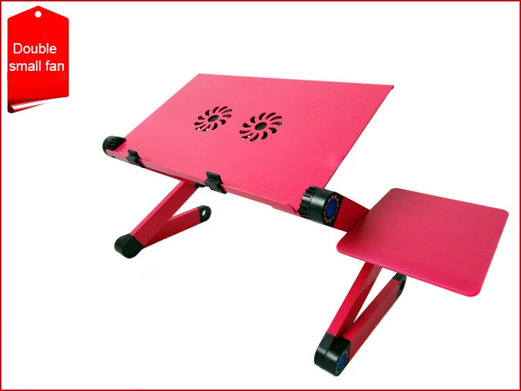 Adjustable Laptop Desk Stand with Cooling Fan – Ergonomic Lapdesk for Bed & Sofa