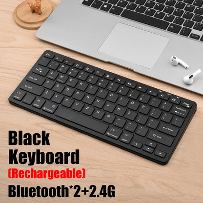 Wireless Bluetooth 5.0 & 2.4G Mini Multimedia Keyboard — For Laptop, PC, TV, iPad, MacBook