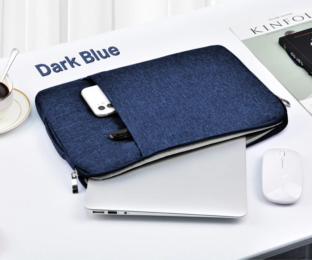 Waterproof Canvas Laptop Sleeve – 11"-15.6", MacBook/Xiaomi/HP, 8 Colors