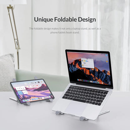 Orico Foldable Aluminum Laptop Stand – 7 Angles, MacBook & Tablets