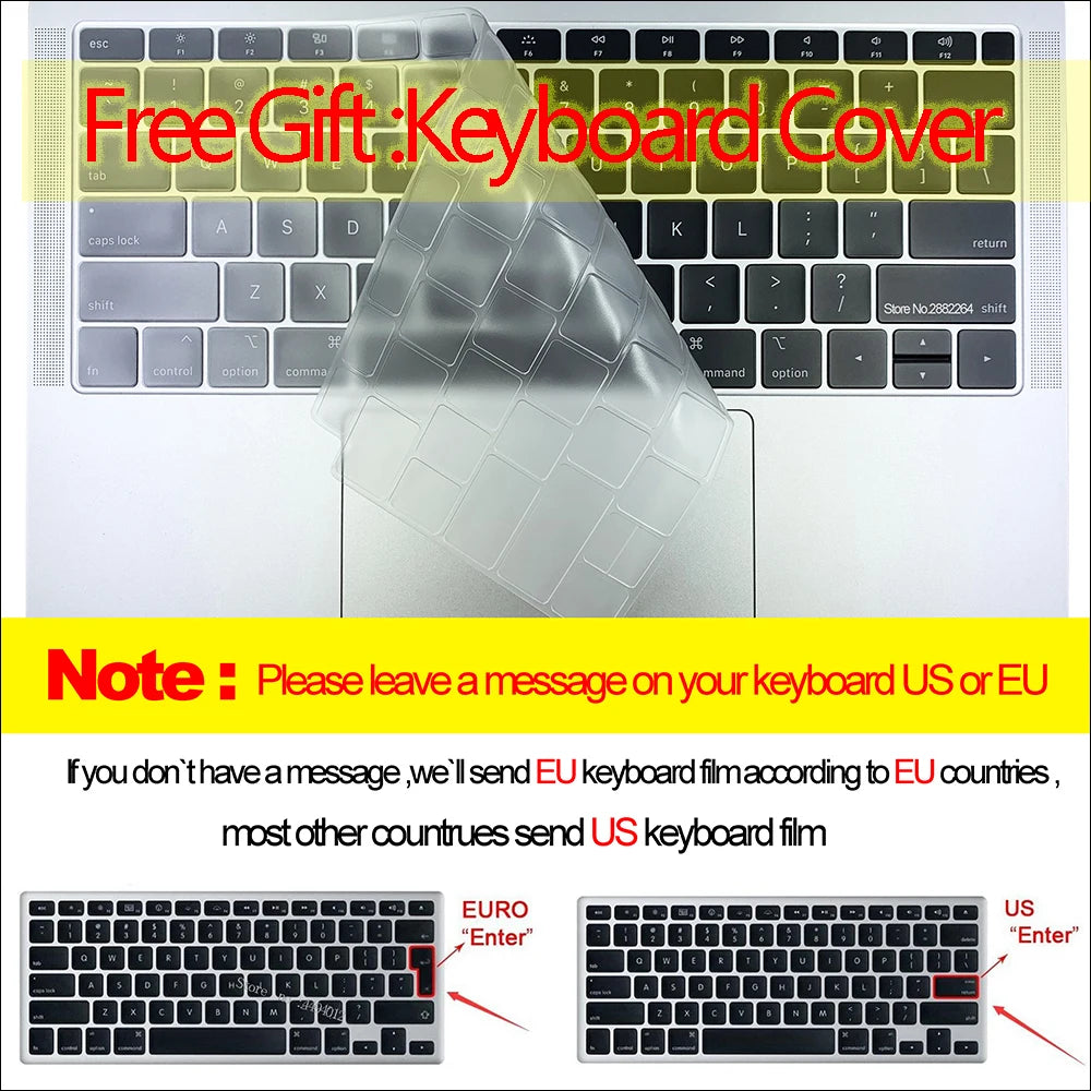 MacBook Pro 14" & 16" Crystal Hard Case – M5 M4 M3 M2 M1 Matte & Transparent Cover