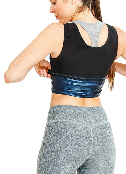Neoprene sweat sauna vest by R.E.D. Shopping, a slimming waist trainer and activewear shaper for men and women.