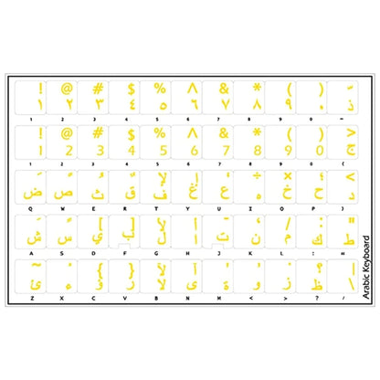 Arabic Keyboard Stickers – Replacement Key Lettering for Laptop, Desktop & Notebook Keyboards