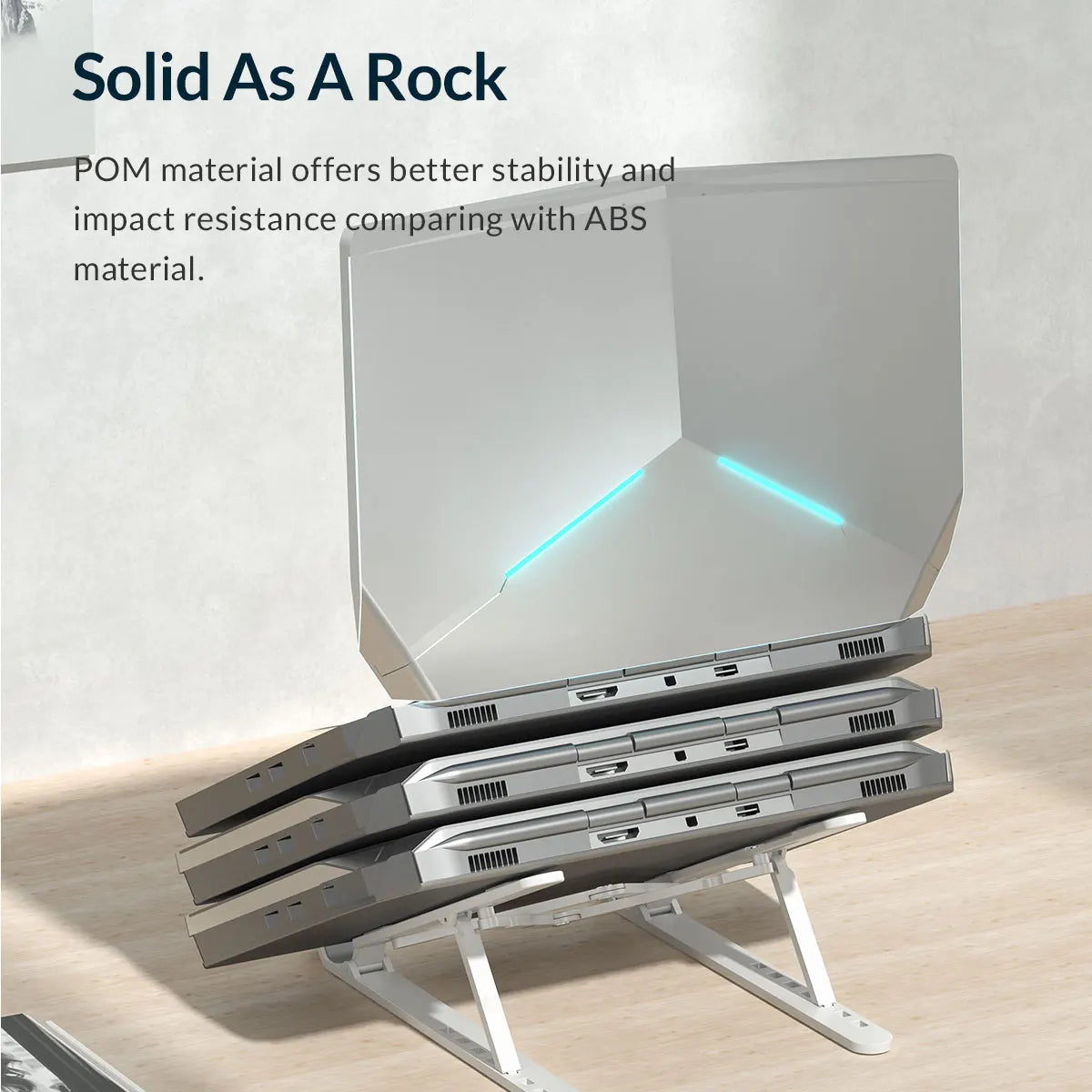 ORICO Foldable Laptop Stand – 7-Angle Adjustable 15°-45°, Carbon Steel, for MacBook & Tablets