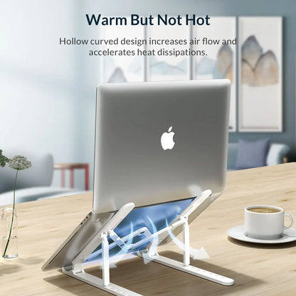 ORICO Foldable Laptop Stand – 7-Angle Adjustable 15°-45°, Carbon Steel, for MacBook & Tablets
