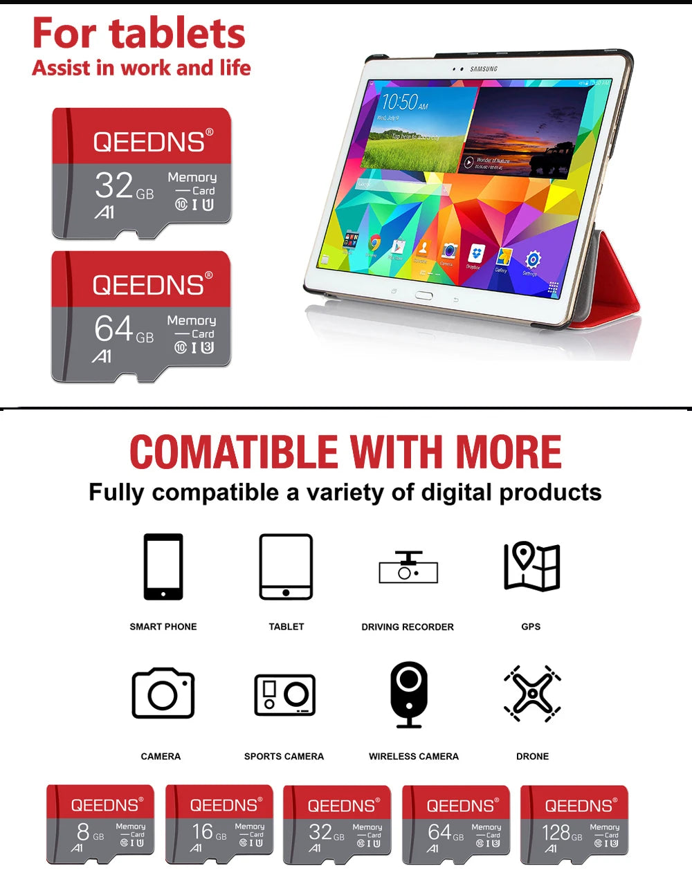 Memory Card Mini TF Cars 128GB 256G Smart sd card Class10 Flash sd memory card 32gb 64gb Cartao De Memoria for smartphone/tablet