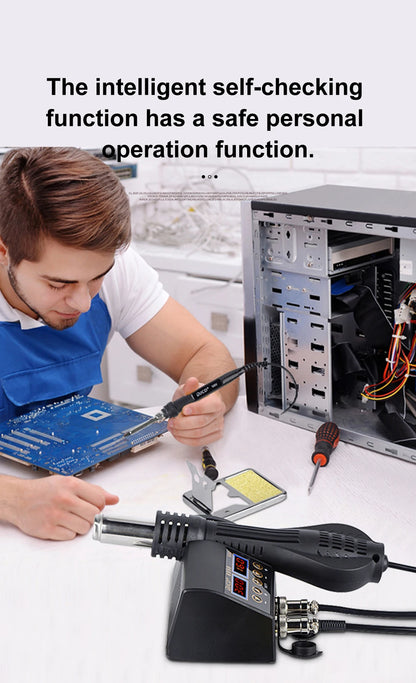 2-in-1 750W Soldering & Rework Station – LCD Digital Display