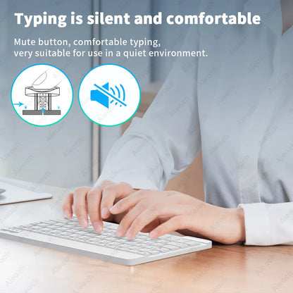 Wireless Bluetooth Keyboard with Rainbow Backlit – Tablet, iPad, Phone, Android, iOS, Windows