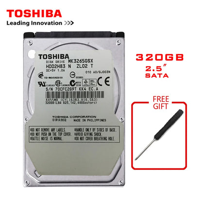 TOSHIBA 2.5" Internal HDD | SATA2 | 80GB to 2TB | 5400–7200RPM | Laptop & Notebook Hard Drive
