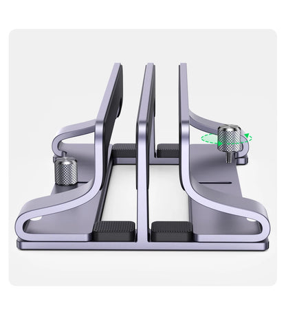 UGREEN Vertical Laptop Stand – Aluminum, Foldable, 1/2/3 Slots for MacBook Air, Pro & Tablets