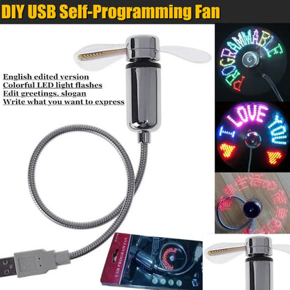 DIY USB LED Message Fan – Programmable Text Display, Colorful Light Show