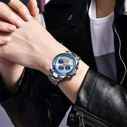 PAGANI DESIGN PD1644 Men's Quartz Chronograph Watch – Sapphire Crystal, 100M Water Resistant