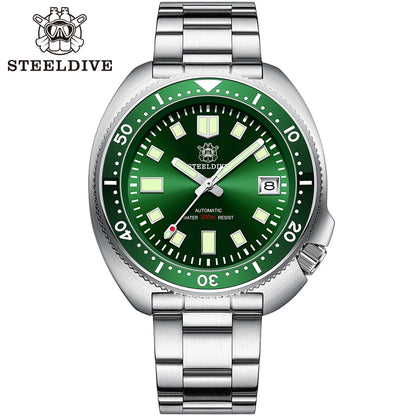 Steeldive SD1970 Automatic Dive Watch – NH35, Sapphire Glass, AR Coating, 200M Waterproof, 6105 Turtle
