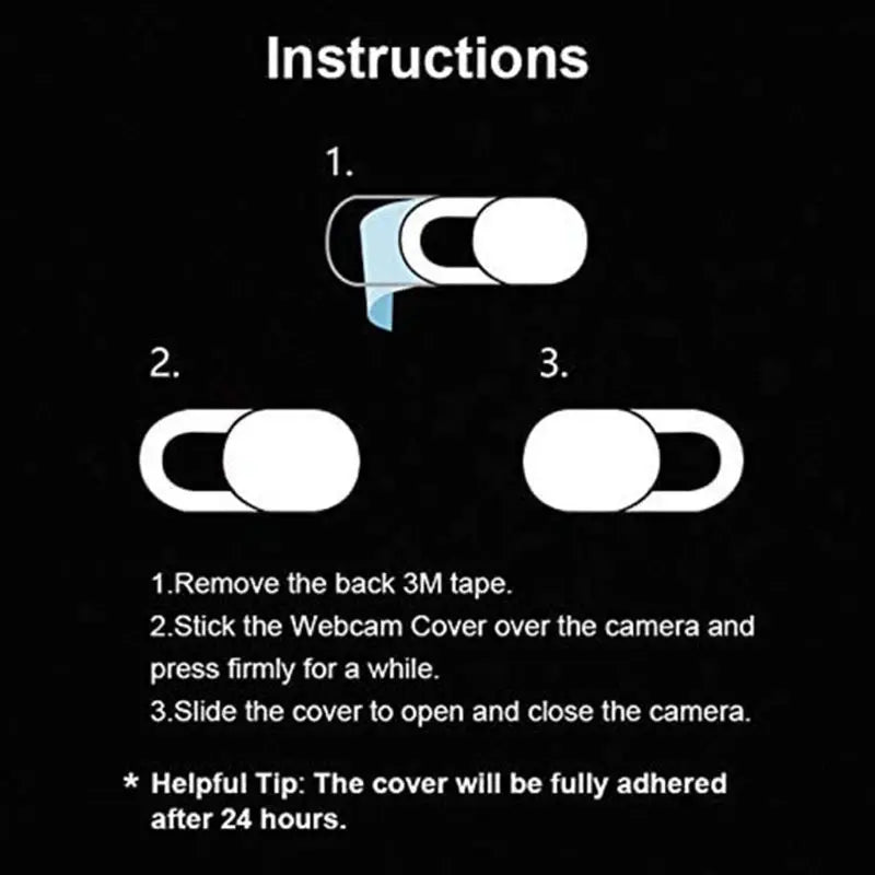 Webcam Privacy Cover Slide – Ultra-Thin ABS Camera Blocker for Laptop, PC & Smartphone (3-Pack)