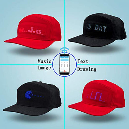 LED Display Bluetooth Baseball Cap – Luminous Sun Hat, Multi-Language Wireless
