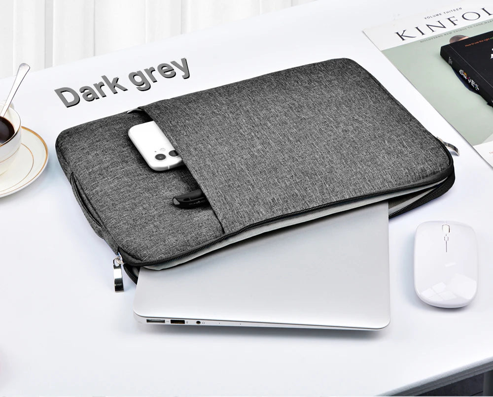 Waterproof Canvas Laptop Sleeve – 11"-15.6", MacBook/Xiaomi/HP, 8 Colors