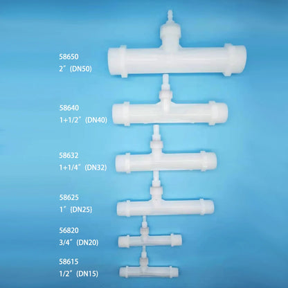 UPVC Inline Ozone Static Mixer DN15–DN100 | Optional PVDF Venturi | Water Treatment