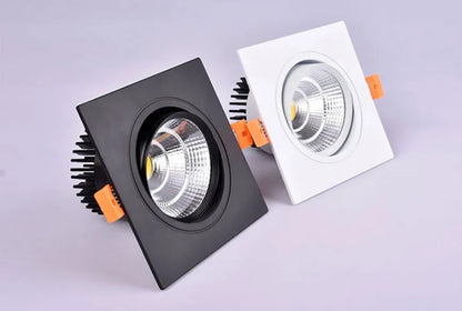 Led Spotlight Ceiling Lamp Recessed LED COB Downlight Dimmable 220V 110V Single double square Led Spot Light