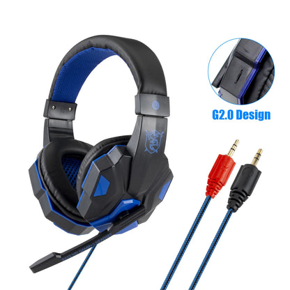 LED Gaming Headset with Microphone – Wired, Bass Stereo for PC, PS4, PS5 & Xbox