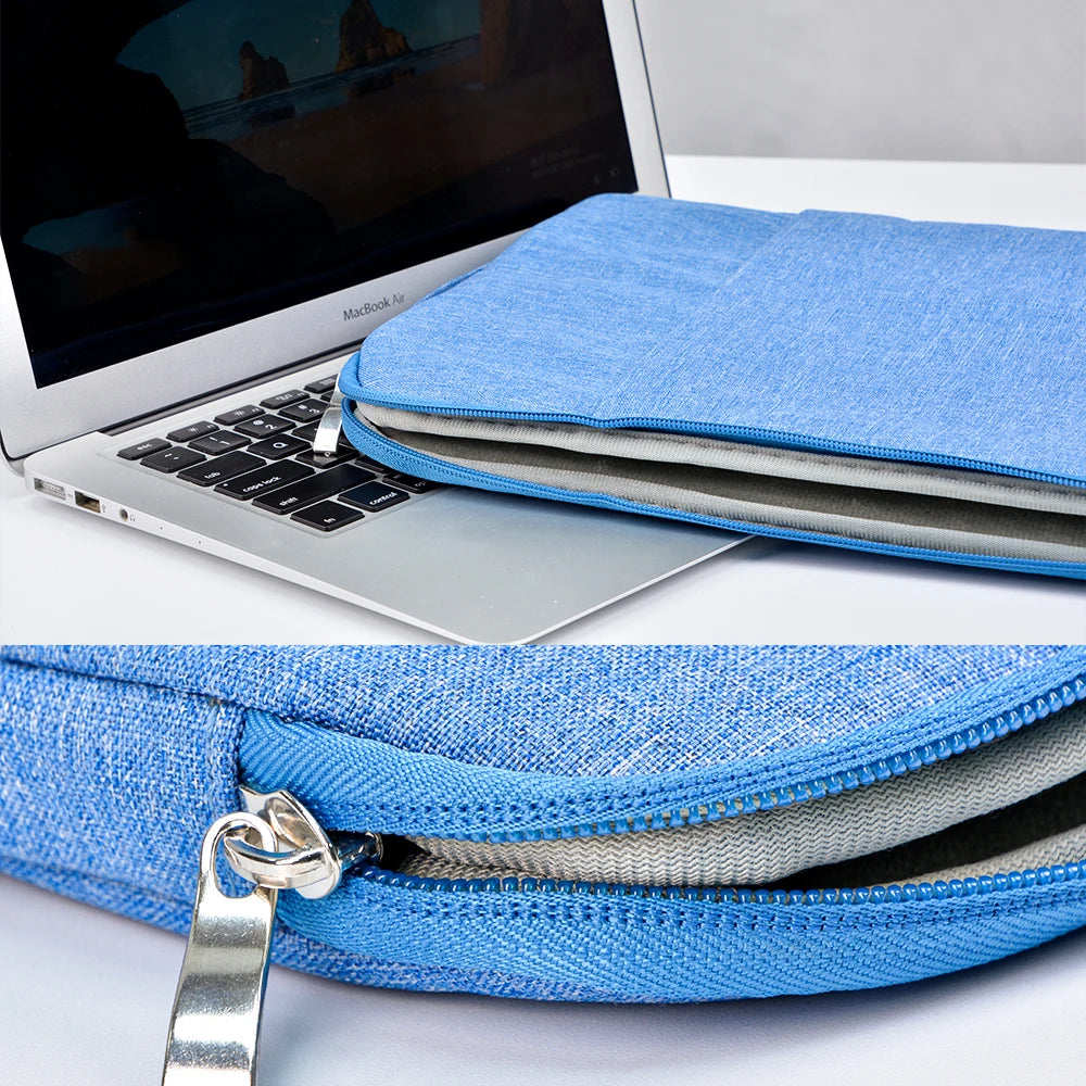 Waterproof Canvas Laptop Sleeve – 11"-15.6", MacBook/Xiaomi/HP, 8 Colors