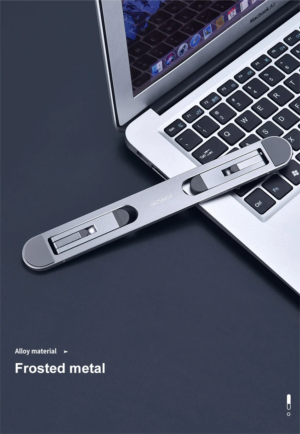 Oatsbasf Laptop Stand – Foldable Mini Riser, Cooling Mount for MacBook Air/Pro, iPad, Dell, Lenovo, Xiaomi
