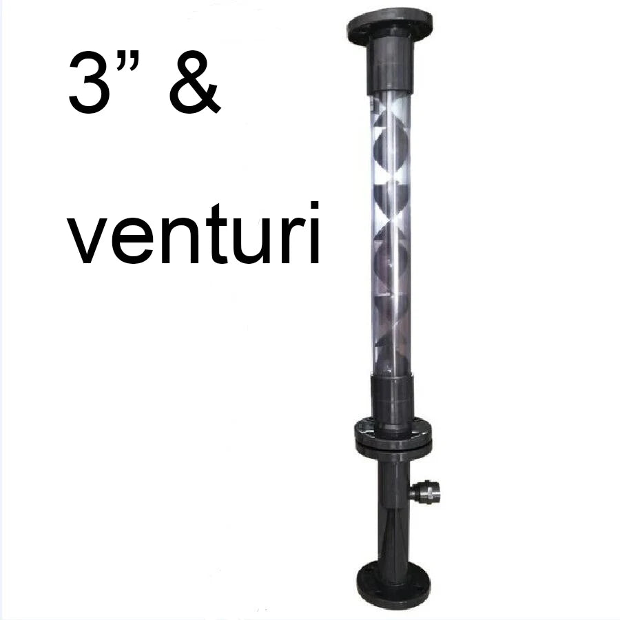 UPVC Inline Ozone Static Mixer DN15–DN100 | Optional PVDF Venturi | Water Treatment