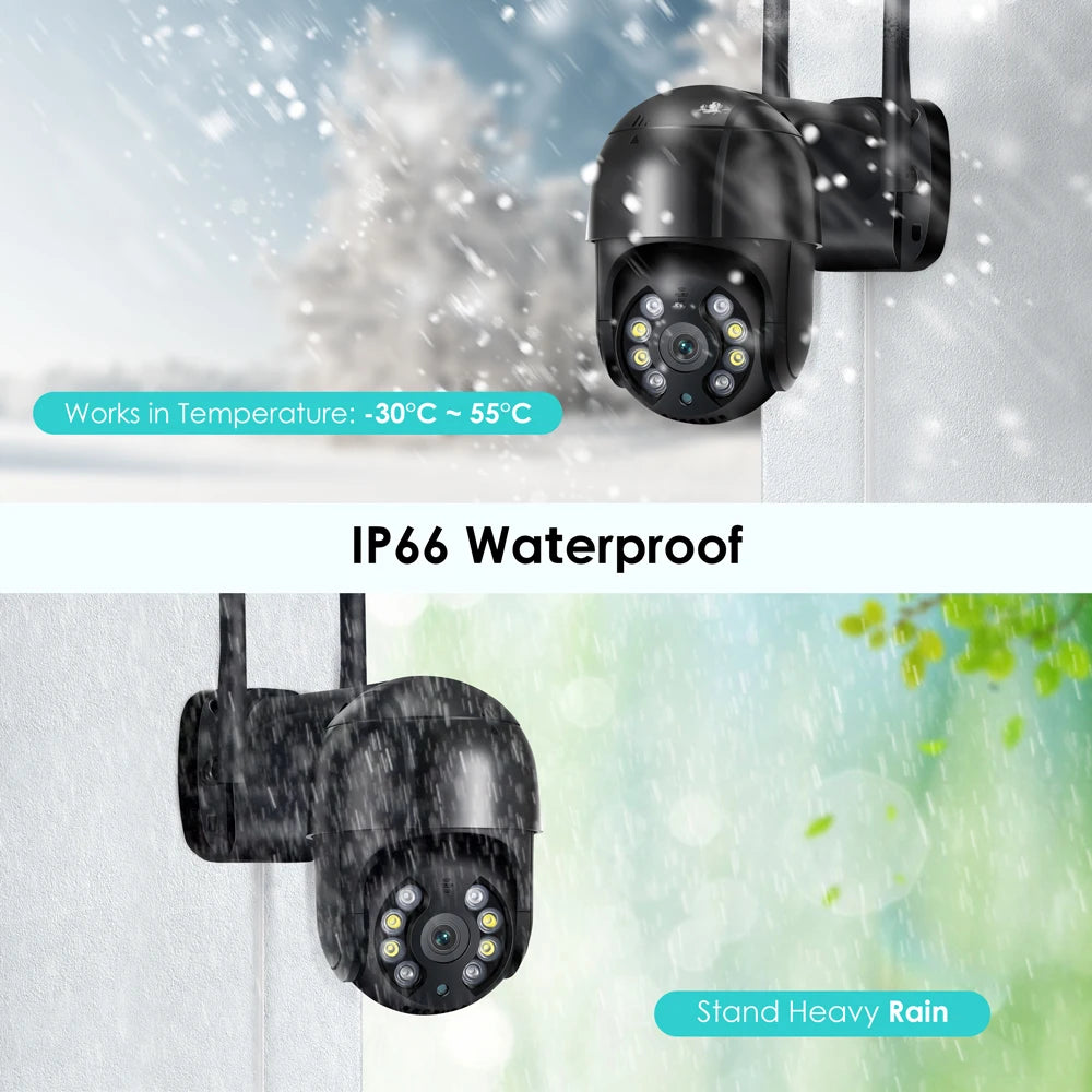 8MP 4K PTZ WiFi IP Camera – Auto Tracking, Speed Dome, Outdoor Smart Surveillance (ICSEE)