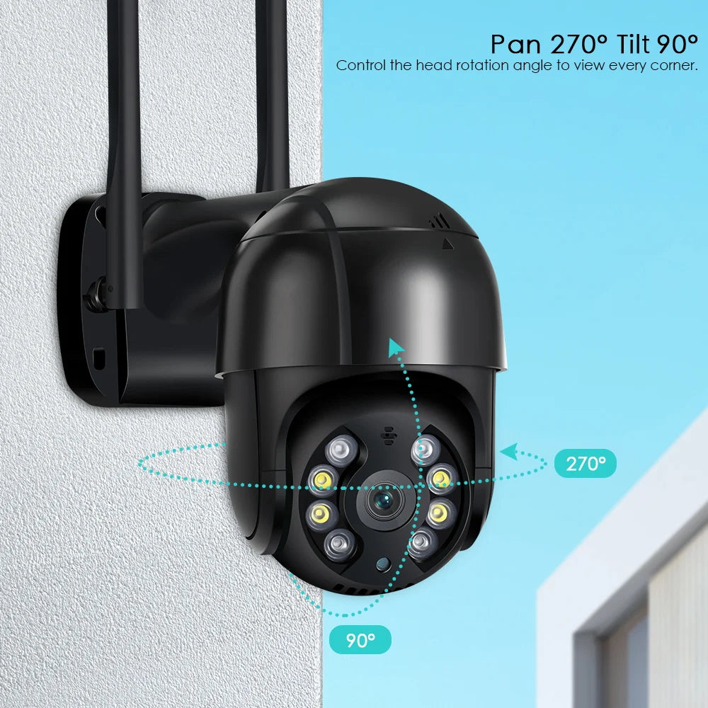 8MP 4K PTZ WiFi IP Camera – Auto Tracking, Speed Dome, Outdoor Smart Surveillance (ICSEE)