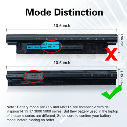 SKOWER Dell Inspiron Replacement Battery M5Y1K 40Wh — 3451 3551 5558 5559 5755 5758