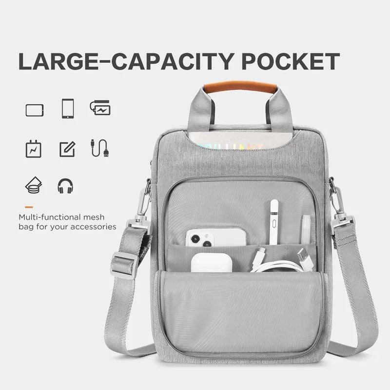 NIDOO Laptop Bag Sleeve – MacBook Air/Pro 13 M1, iPad Pro 12.9, Waterproof Shoulder Briefcase