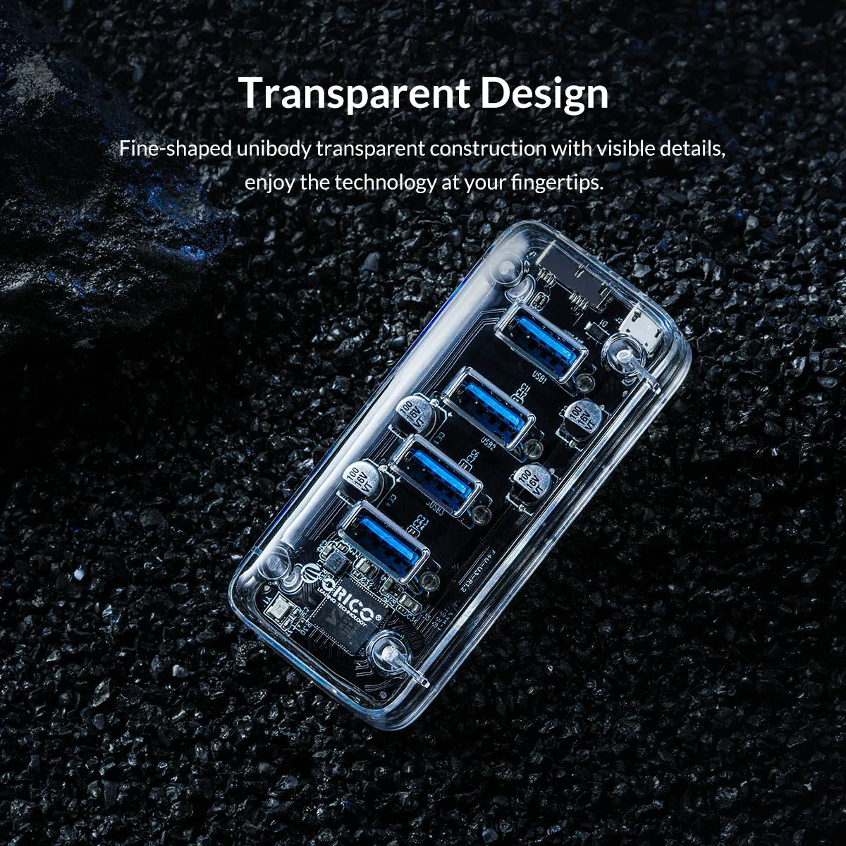 ORICO USB 3.0 Hub – 4 & 7 Port Splitter, Ultra-Slim, OTG, 5Gbps | MacBook & PC Compatible