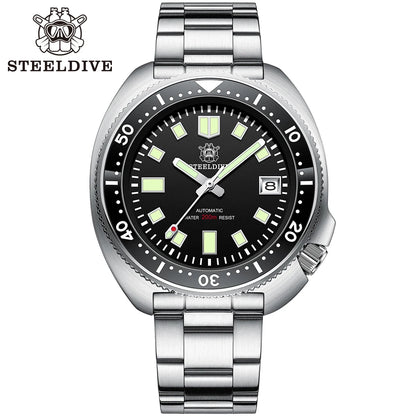 Steeldive SD1970 Automatic Dive Watch – NH35, Sapphire Glass, AR Coating, 200M Waterproof, 6105 Turtle