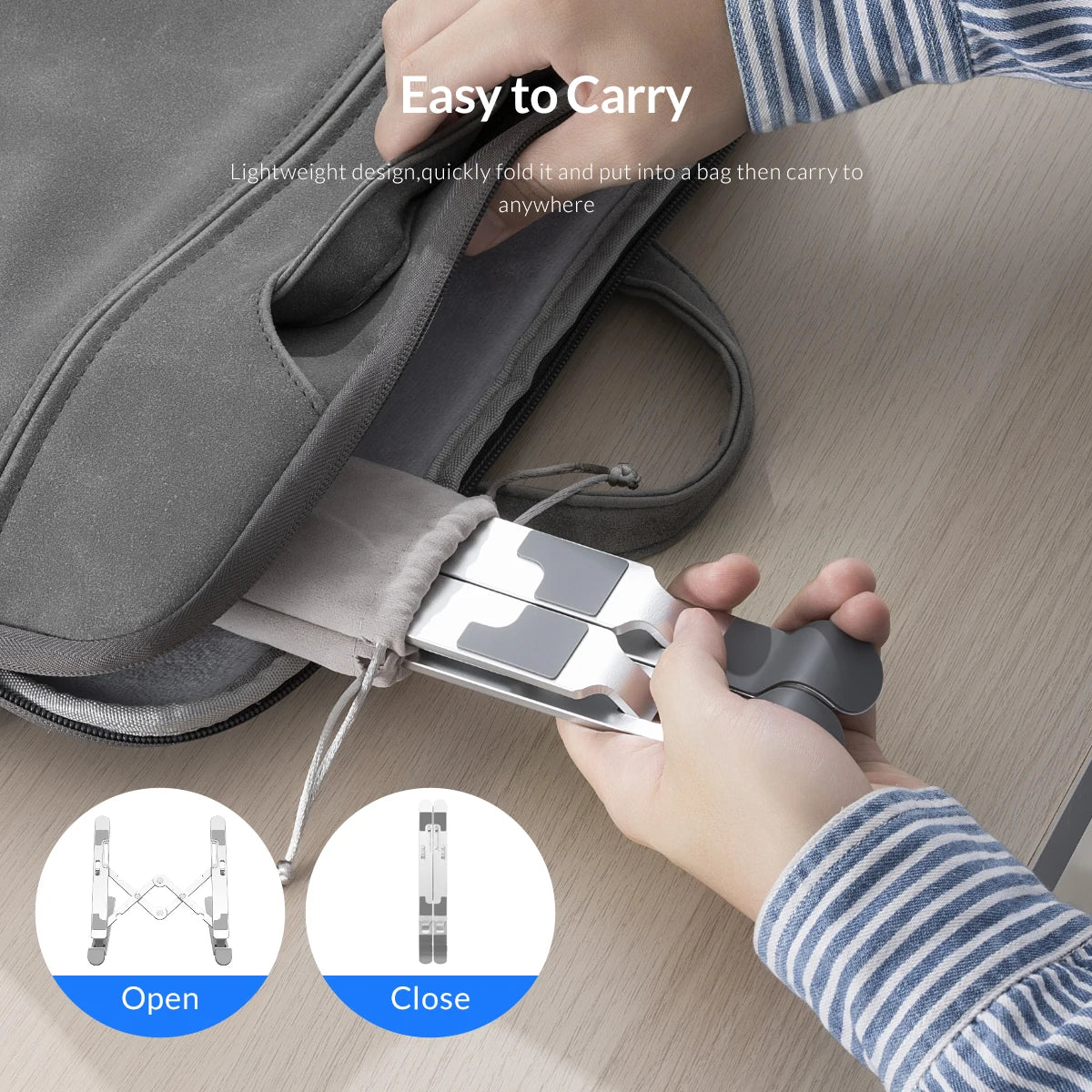 Orico Foldable Aluminum Laptop Stand – 7 Angles, MacBook & Tablets