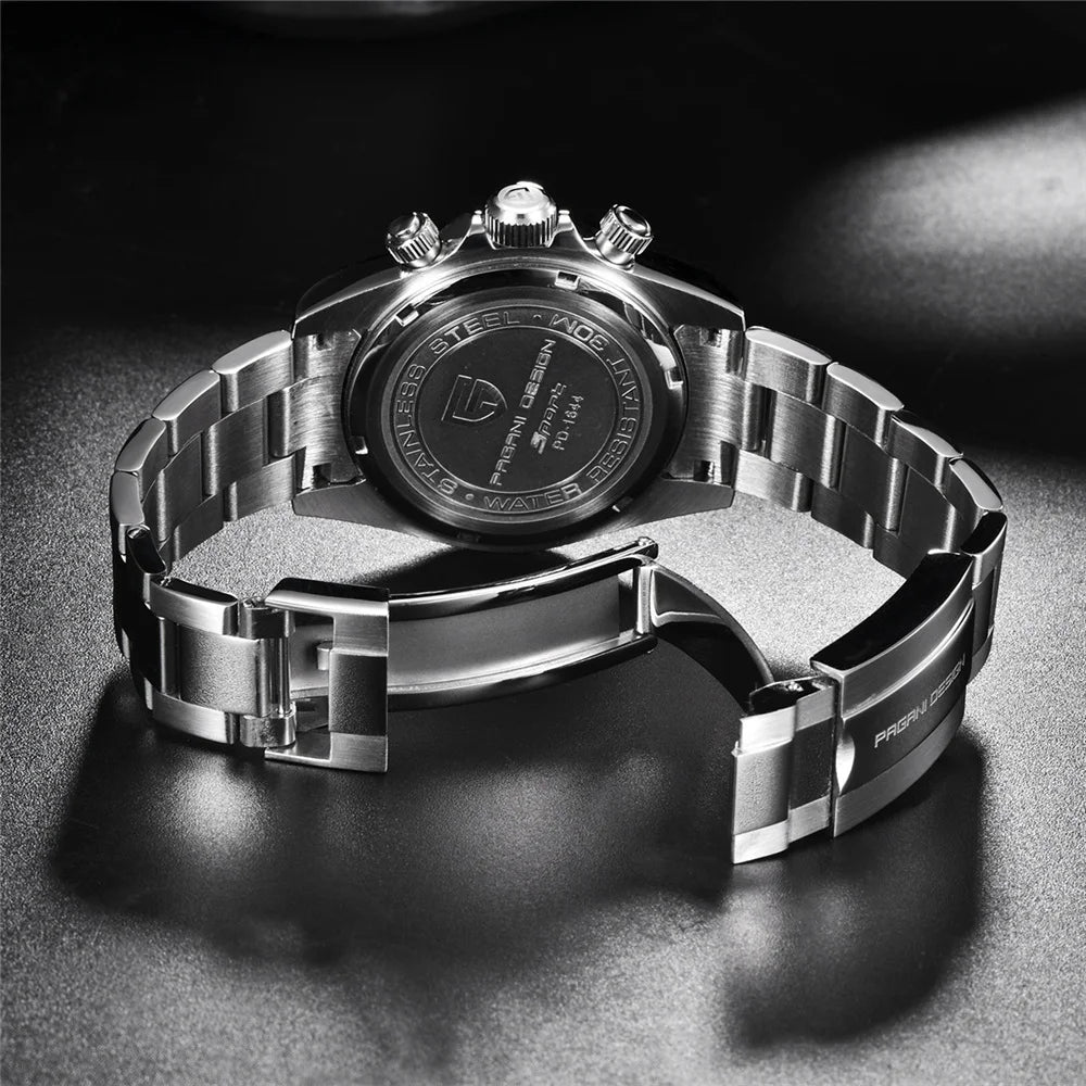 PAGANI DESIGN PD1644 Men's Quartz Chronograph Watch – Sapphire Crystal, 100M Water Resistant