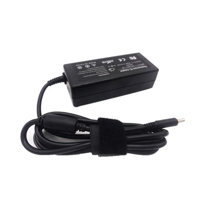 Dell 45W laptop charger adapter with 19.5V output for XPS 13, Inspiron, Vostro, featuring a 4.5x3.0mm connector.