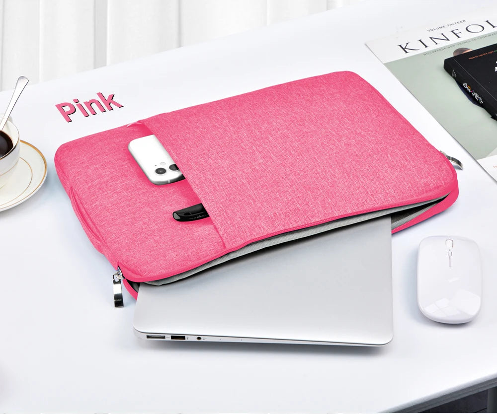 Waterproof Canvas Laptop Sleeve – 11"-15.6", MacBook/Xiaomi/HP, 8 Colors