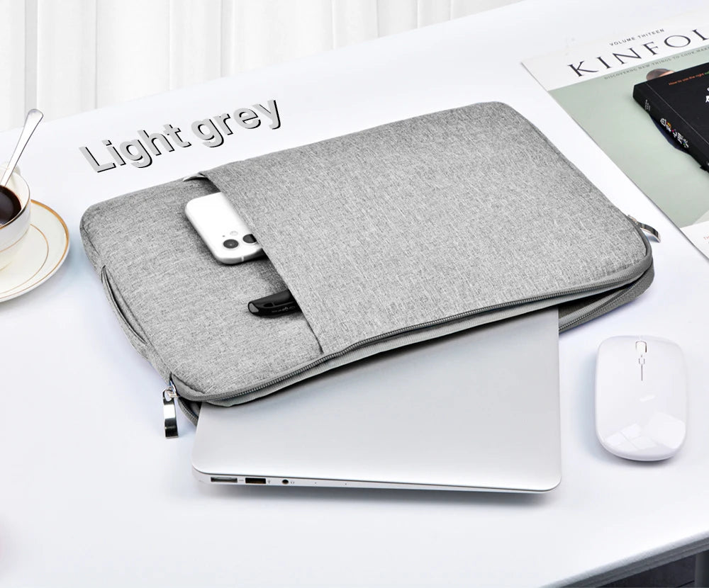 Waterproof Canvas Laptop Sleeve – 11"-15.6", MacBook/Xiaomi/HP, 8 Colors