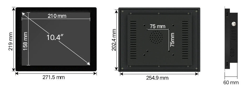 Industrial all-in-one panel PC by R.E.D. Shopping with 10-15 inch resistive touch screen, Intel Core i3, and Windows 10 Pro.
