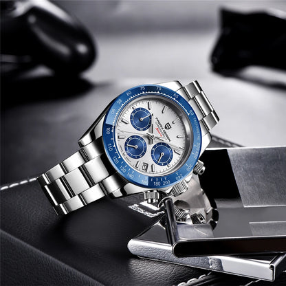 PAGANI DESIGN PD1644 Men's Quartz Chronograph Watch – Sapphire Crystal, 100M Water Resistant