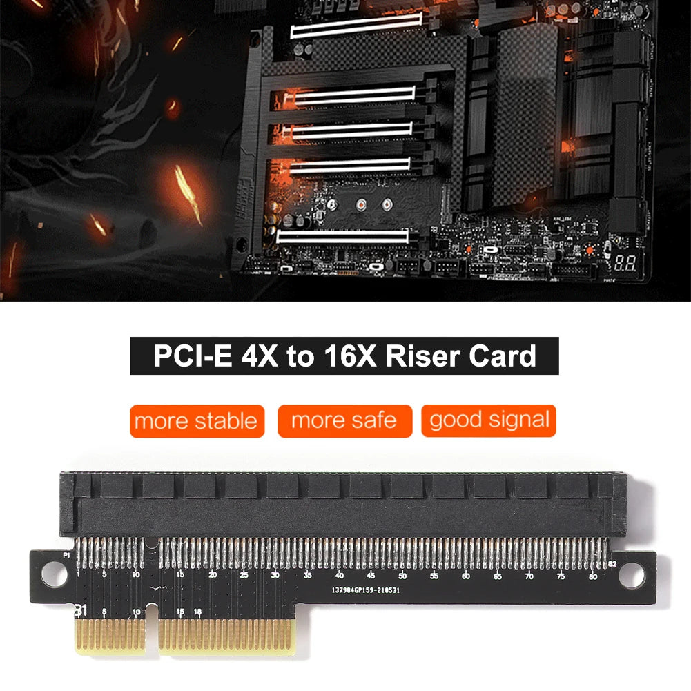 VODOOL PCIe x4 to x16 Riser Card Adapter – GPU Expansion Converter
