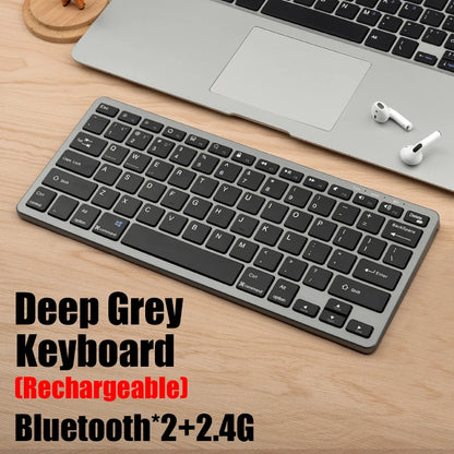 Wireless Bluetooth 5.0 & 2.4G Mini Multimedia Keyboard — For Laptop, PC, TV, iPad, MacBook