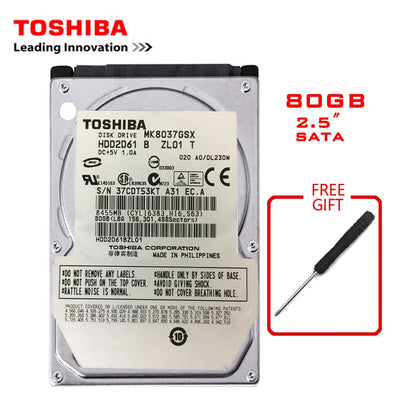 TOSHIBA 2.5" Internal HDD | SATA2 | 80GB to 2TB | 5400–7200RPM | Laptop & Notebook Hard Drive