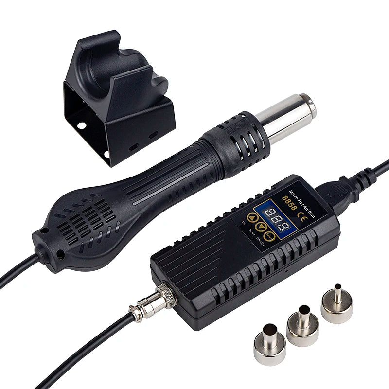 JCD 8858 750W Hot Air Rework Station – LCD Digital Soldering Hair Dryer