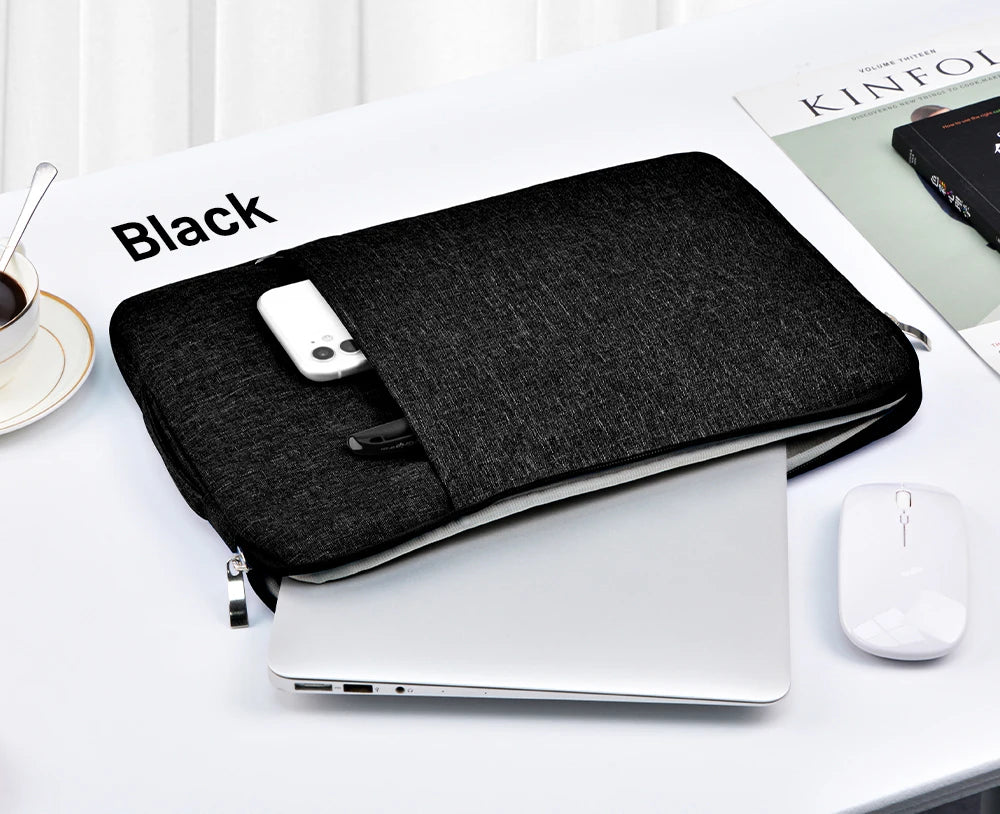 Waterproof Canvas Laptop Sleeve – 11"-15.6", MacBook/Xiaomi/HP, 8 Colors