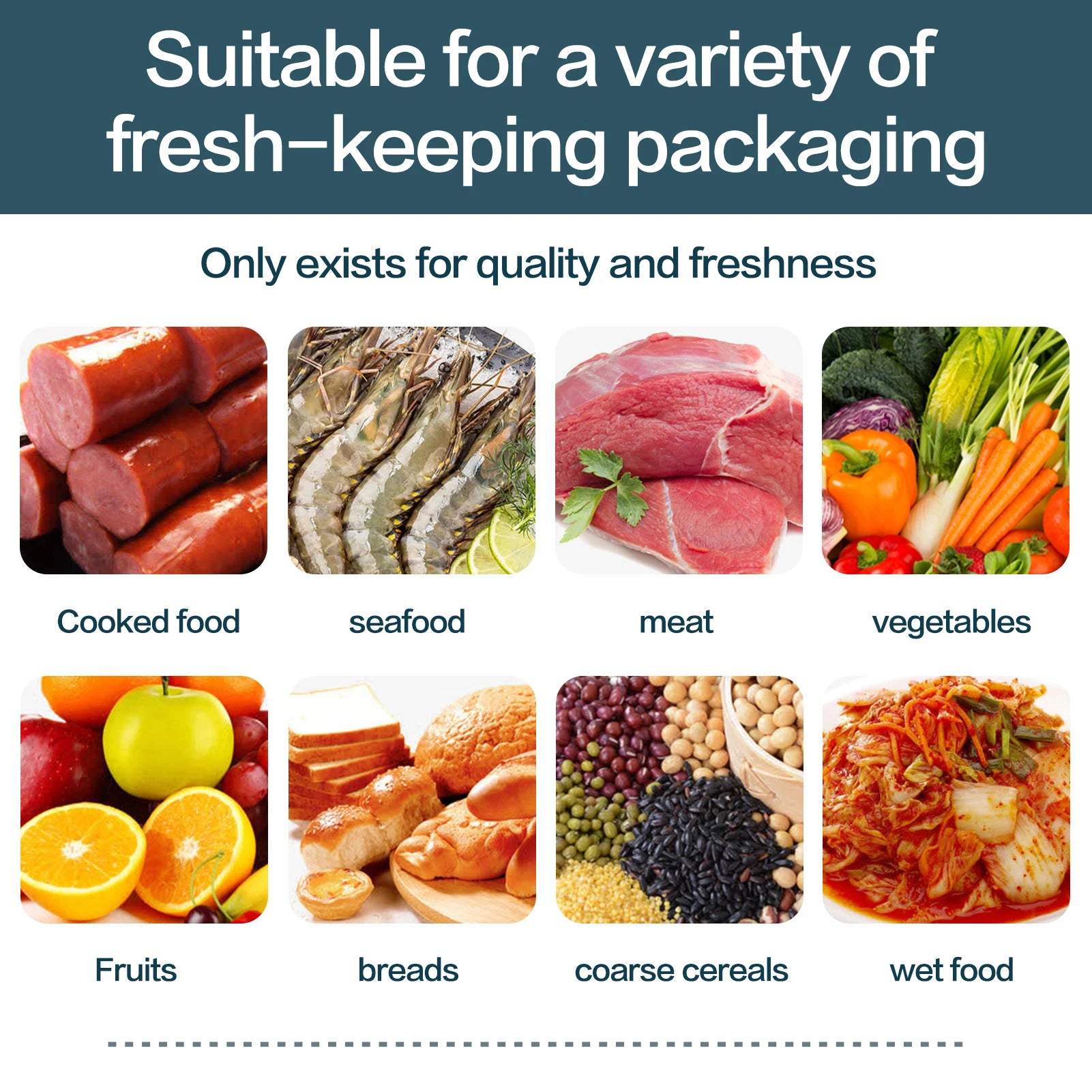 SEATAO vacuum bags for food storage, R.E.D. Shopping, in rolls of various sizes for vacuum sealer, ideal for keeping food fresh.
